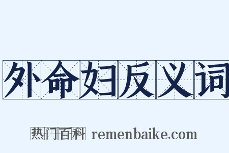 外命妇反义词是什么意思的图片